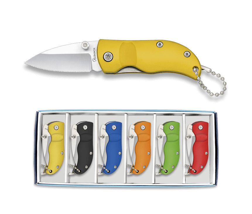 Set seis navajas de Albainox con mango de aluminio de colores y h...