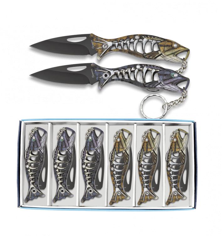Set de seis navajas Fishing de Albainox con mango de aluminio y h...