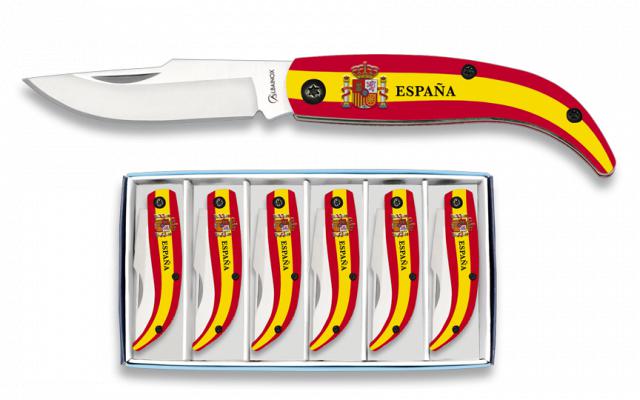 Set 6 piezas navajas Escudo España Albainox