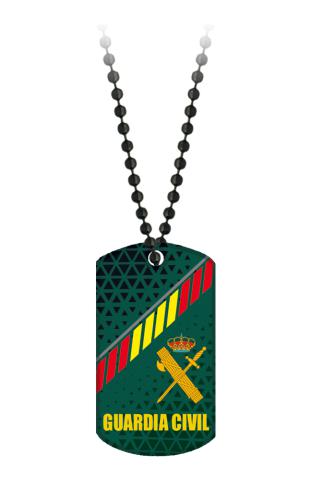 Chapa de la Guardia Civi Española con cadena