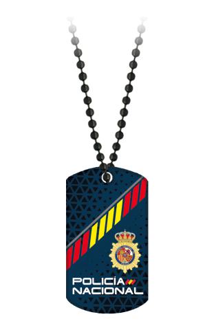 Chapa Policía Nacional de España con cadena