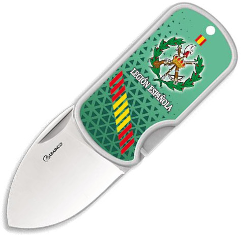 Coltello Spanish Legion 3D, con clip e lama da 4 cm