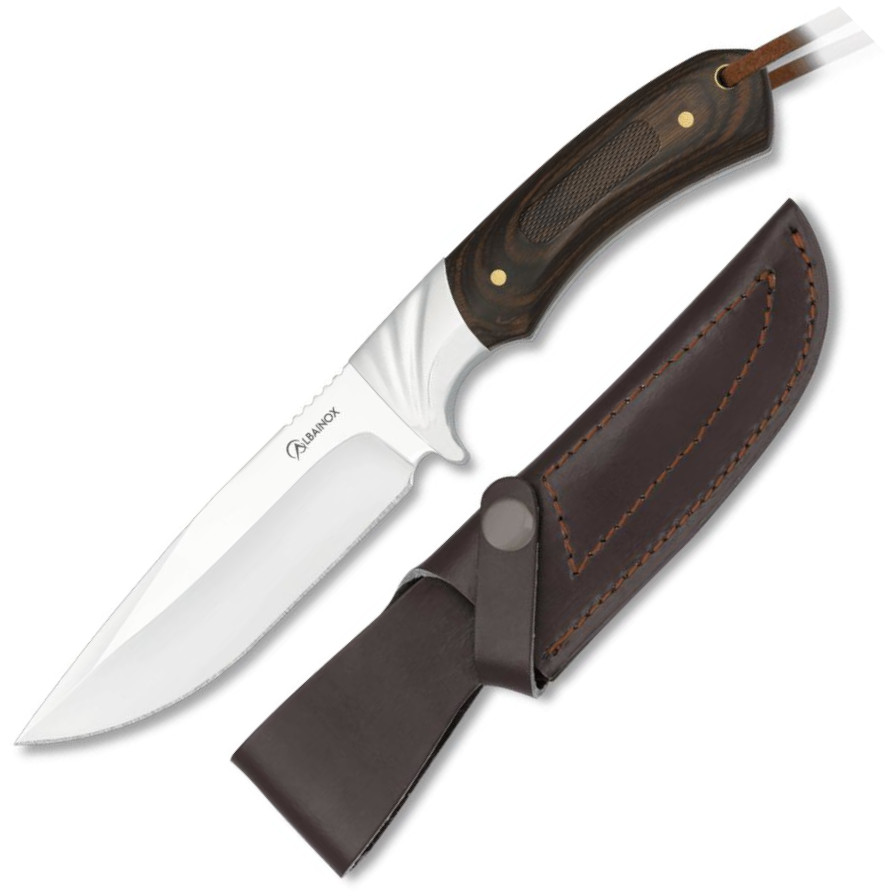 Cuchillo desollador Albainox con mango de stamina decorada CNC, f...