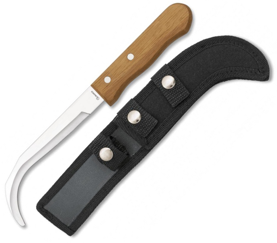 Cuchillo bananero de Albainox con mango de madera y hoja de 13 cm