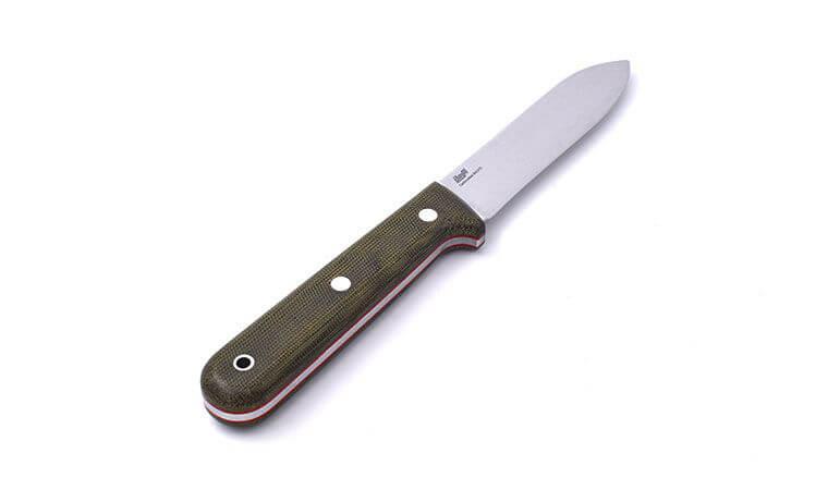 Cuchillo de bushcraft Brisa Kephart 115 con mango de micarta verd...