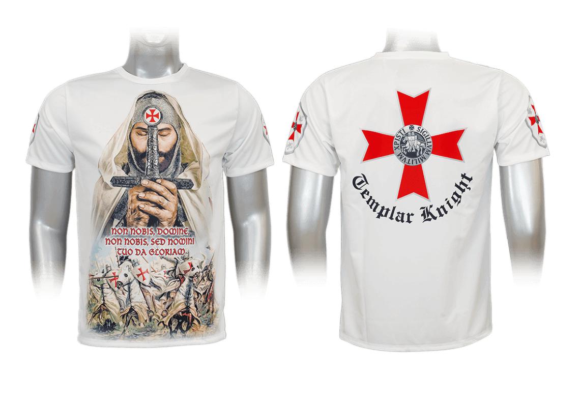 Camiseta Sublimación Barbaric Templarios Blanca