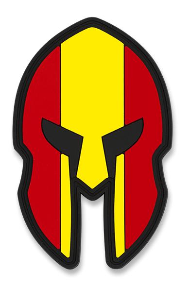 Parche casco espartano con colores de España 5,6 x 9 cm con velcr...