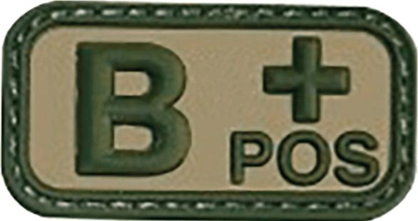 Parche táctico grupo sanguíneo B positivo