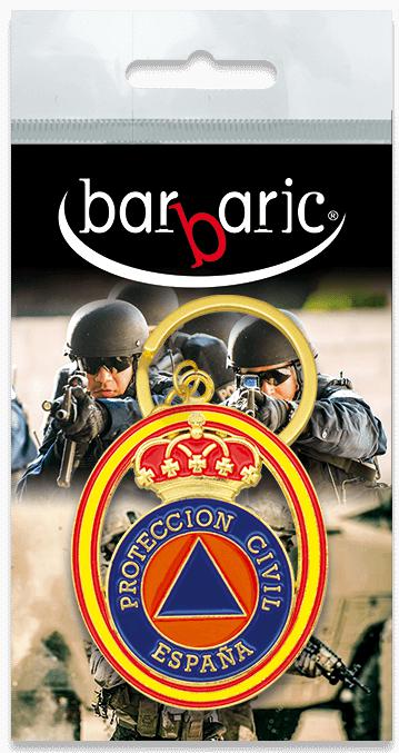 Llavero de Protección Civil, 4,1 cm de ancho y 5 cm de largo