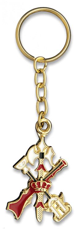 Llavero de metal con el escudo de la Legión Española