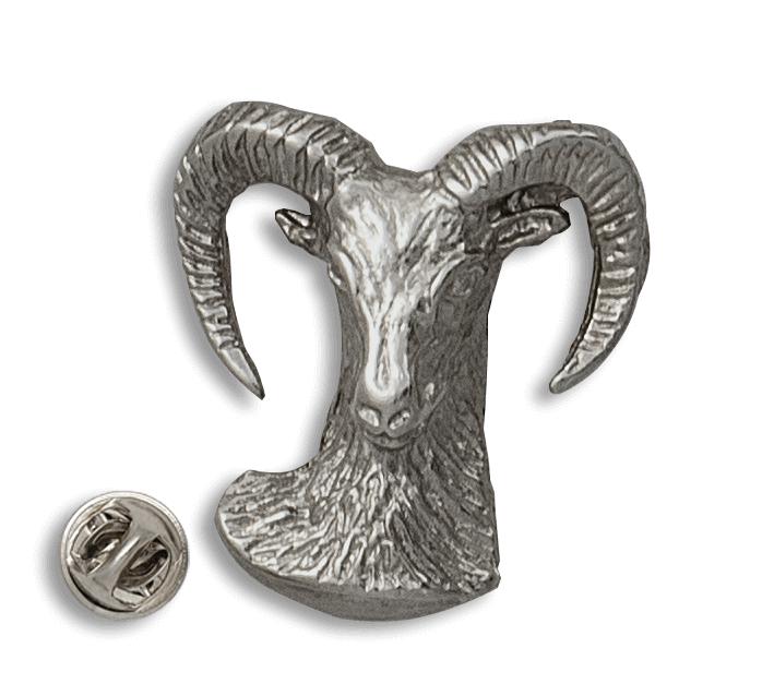 Pin de caza de muflón presentado en blíster