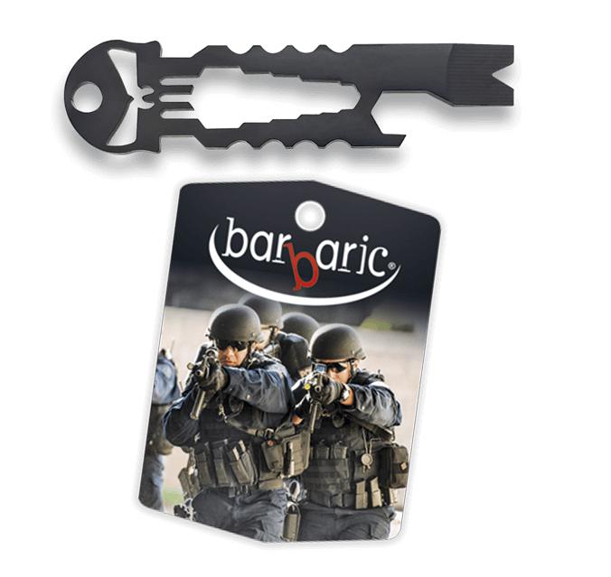 Cartão multiferramenta de caveira preta de aço inoxidável