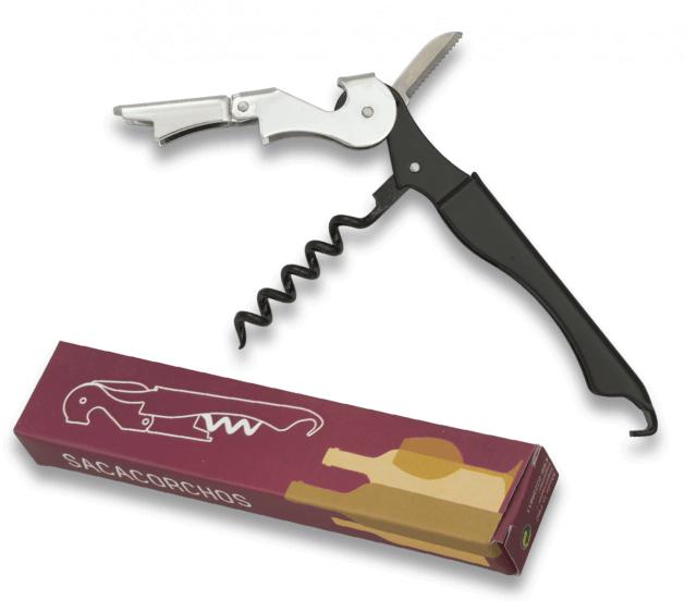 Tire-bouchon à deux temps noir Albainox