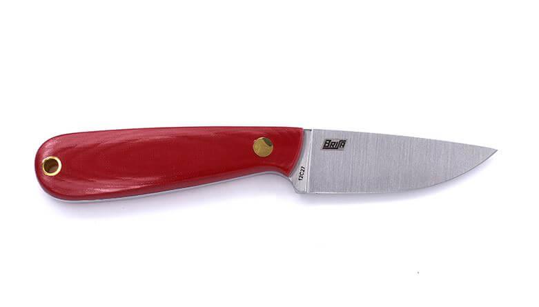 Neck Knife Brisa Necker 70 rotes Micarta