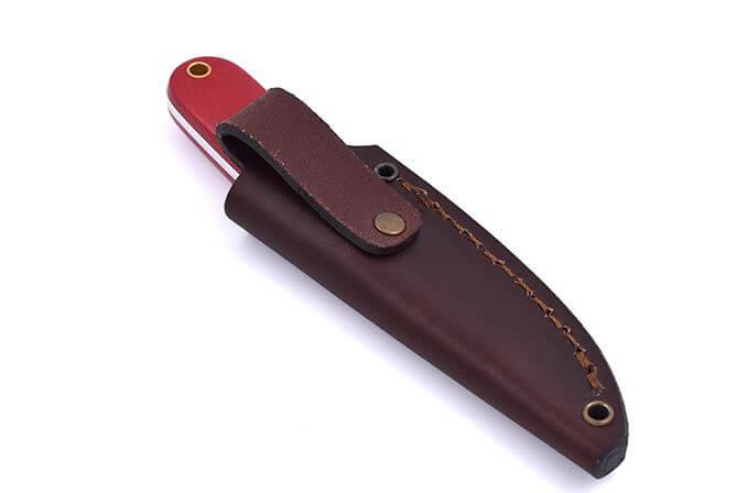 Neck Knife Brisa Necker 70 rotes Micarta