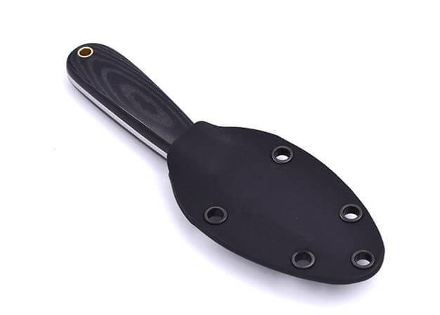 Neck knife Brisa Necker 70 black micarta with kydex sheath