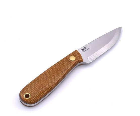 Cuchillo de cuello Brisa Necker 70 Scandi con puño de micarta mos...
