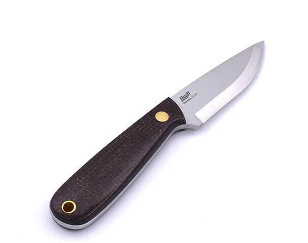 Brisa Necker 70 Scandi neck knife with bison micarta handle and k...