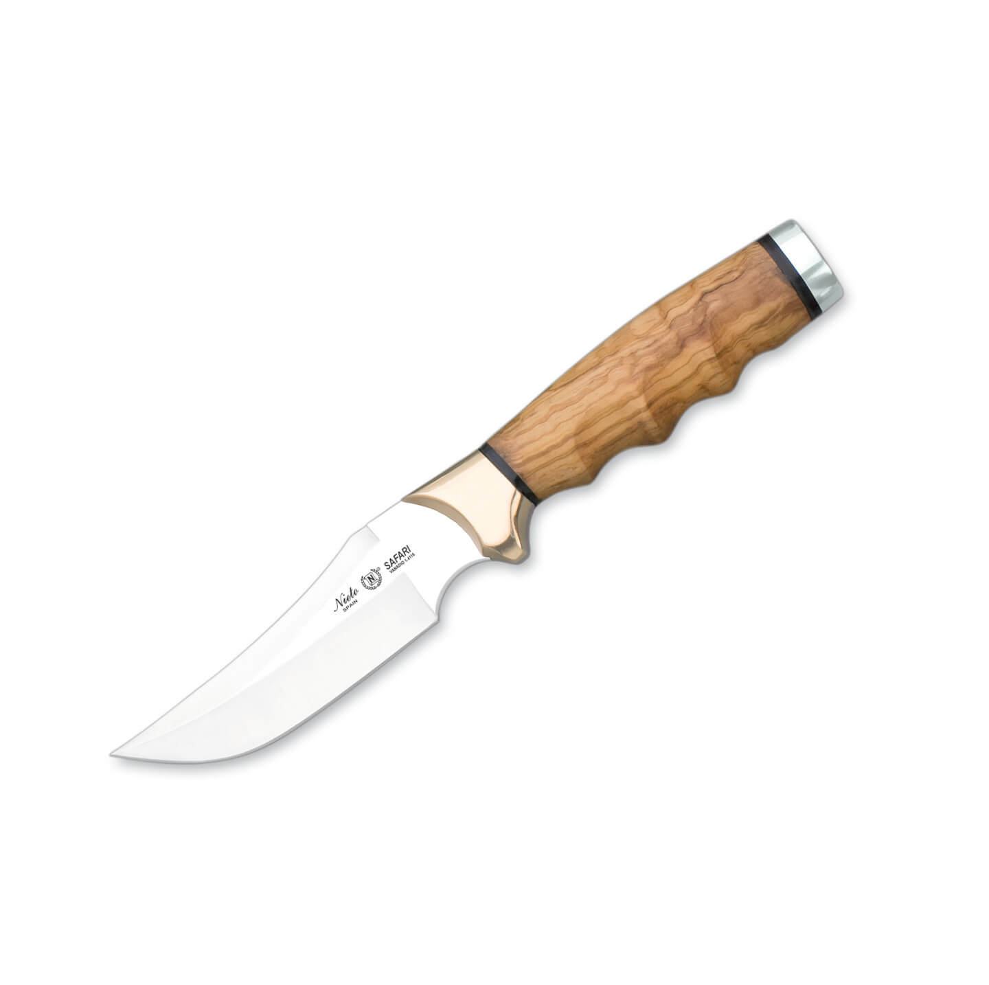Cuchillo de caza Nieto Safari con mango de madera de olivo y hoja...