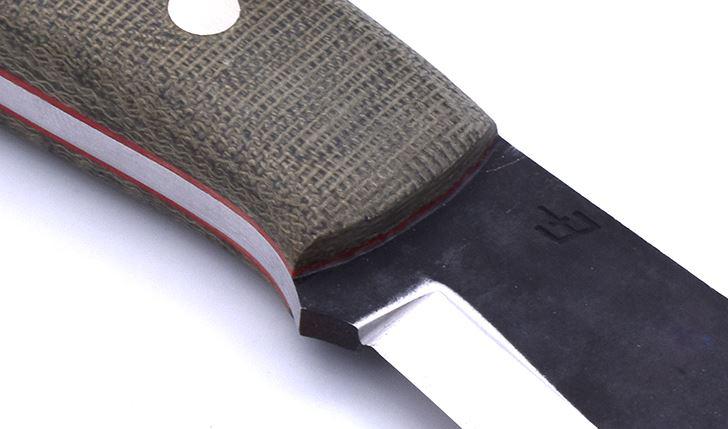 Cuchillo de caza Brisa Nessmuk 125 micarta verde y funda de piel