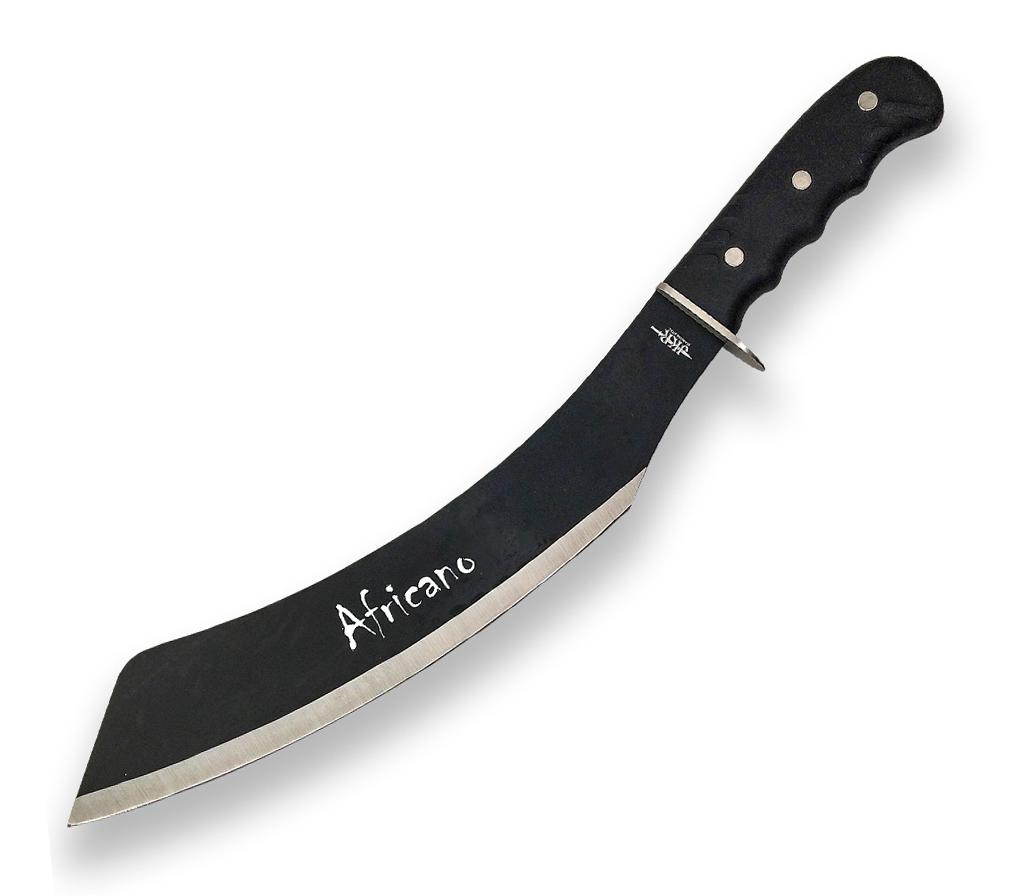 Machete Africano con hoja curva hacia abajo de 35 cm y mango de g...