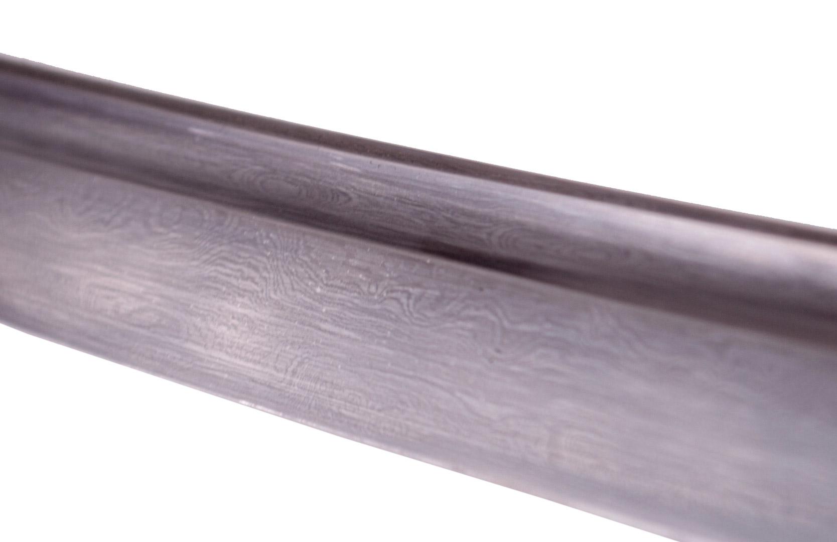 Katana fonctionnel noir avec fourreau et pochette