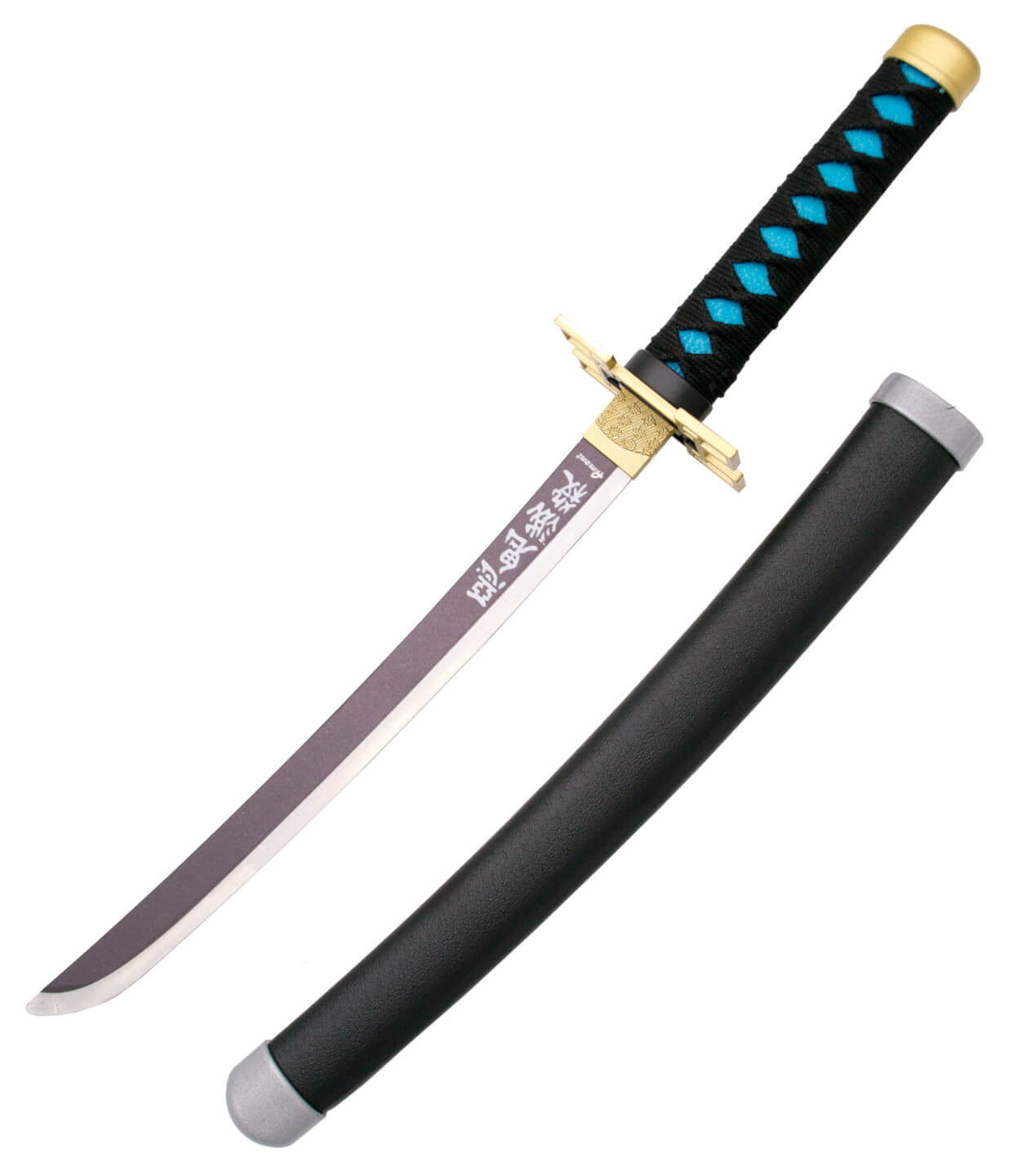 Mini Katana noir et bleu de Tokitou Muichirou