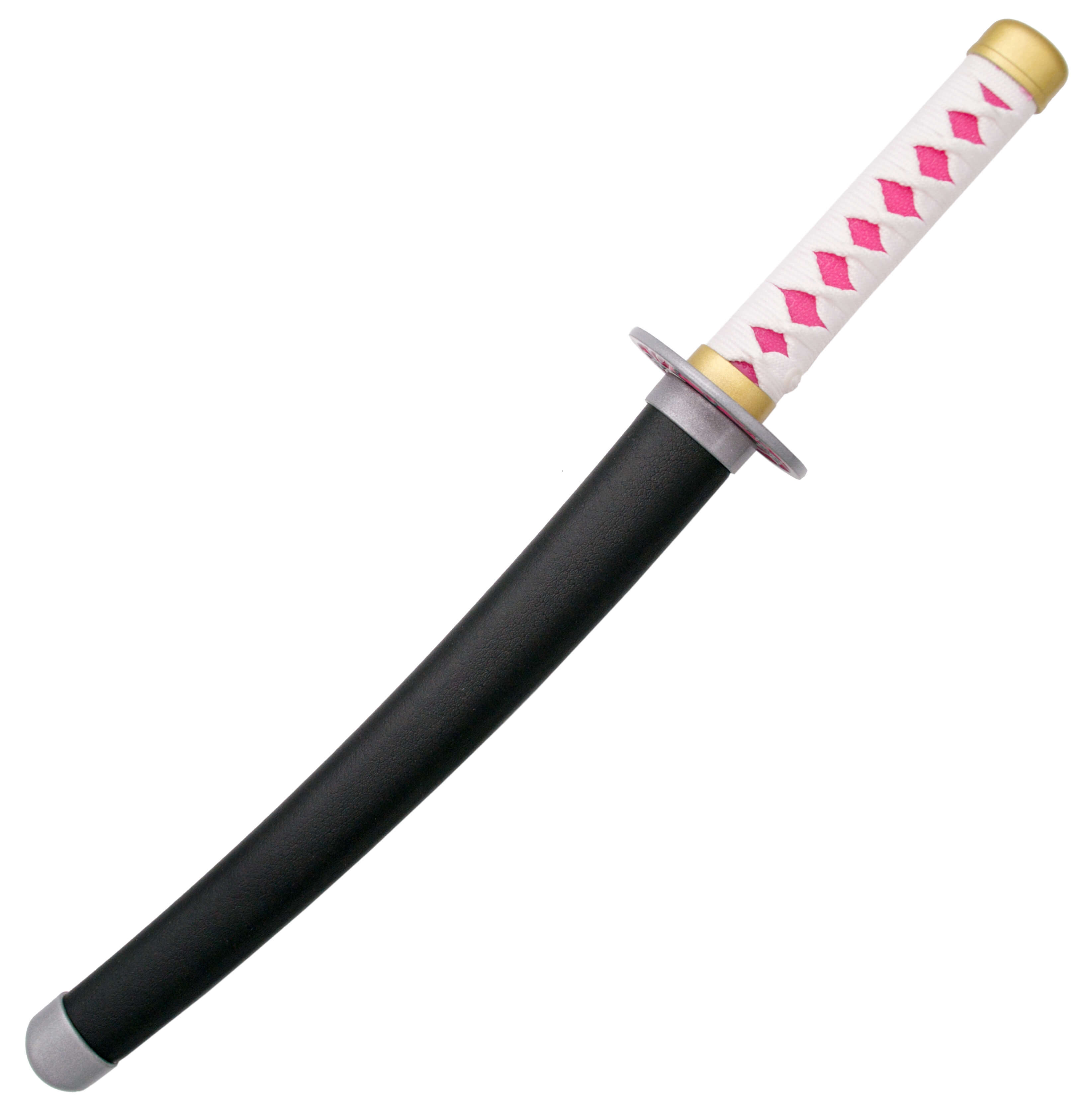 Mini Katana blanca, negra y rosa de Kanao Tsuyuri