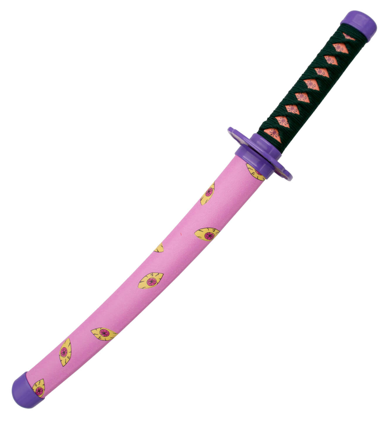 Tsugikumi Michikatsu Kokushibou mini katana rose avec décoration jaune