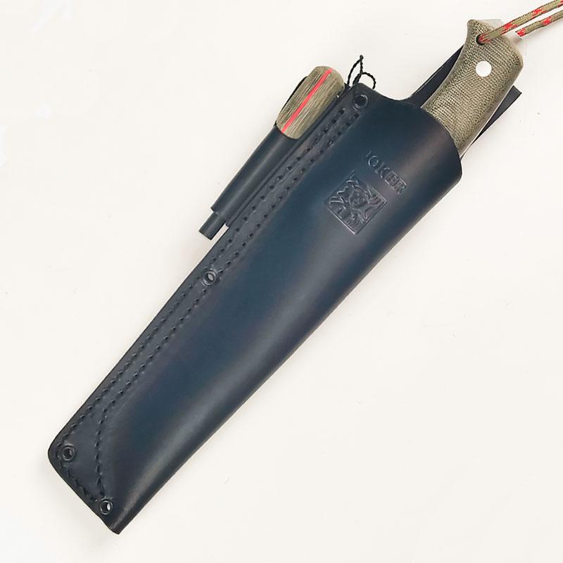 Joker Nomad 6.5 micarta verde campknife con pedernal