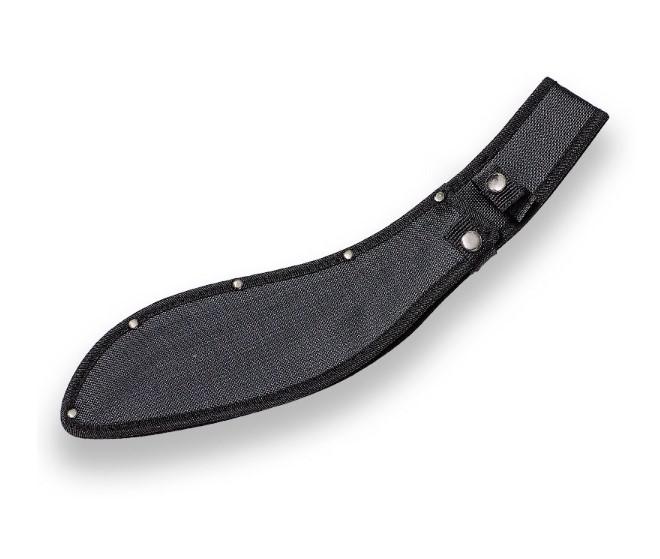 Nepalí Kukri machete with 42 cm curved blade and black rubber handle