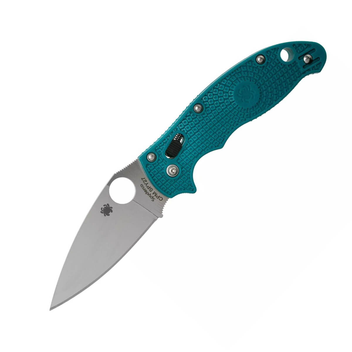 Navaja Spyderco Manix 2 con mango de FRCP turquesa y hoja de 8.6 ...