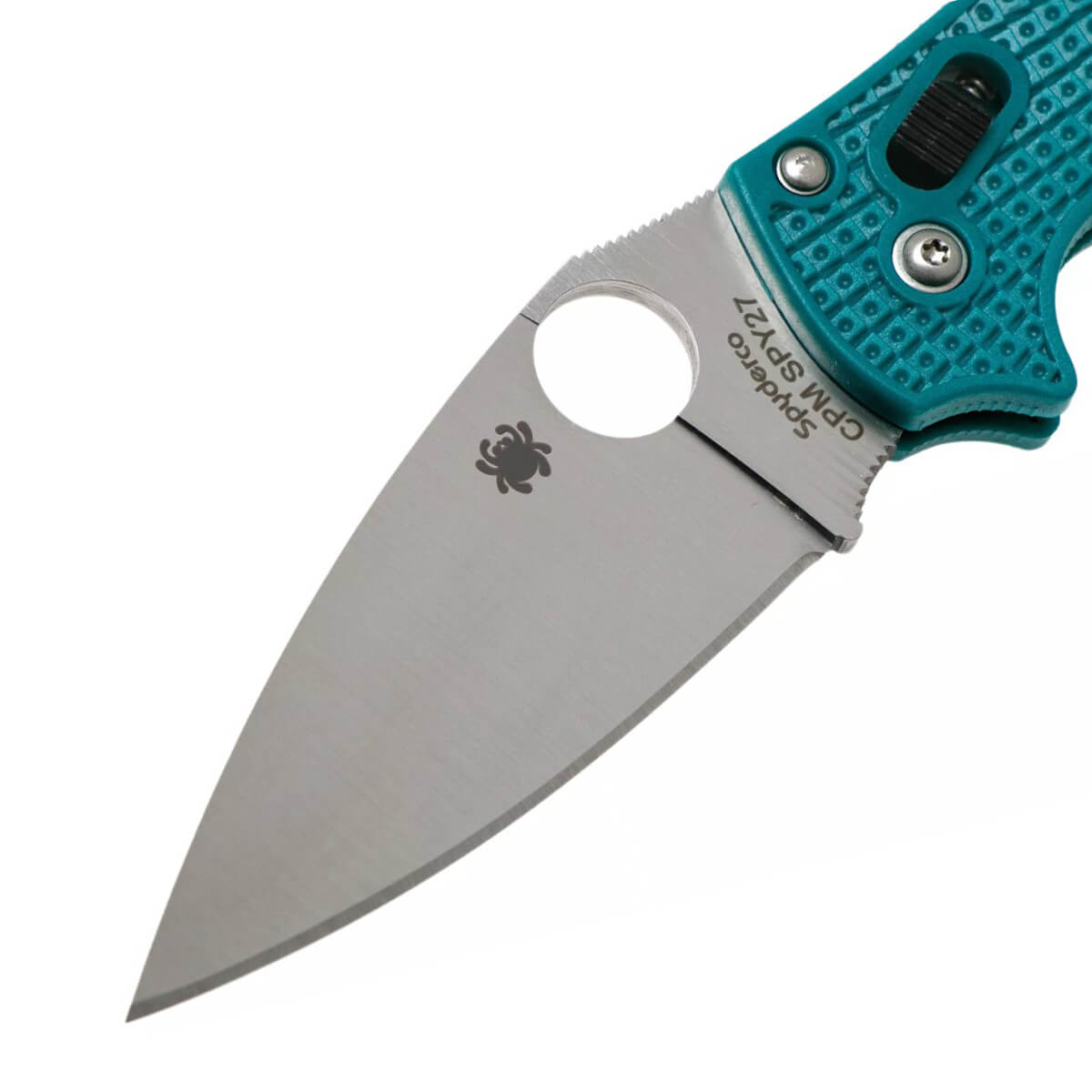 Navaja Spyderco Manix 2 con mango de FRCP turquesa y hoja de 8.6 cm