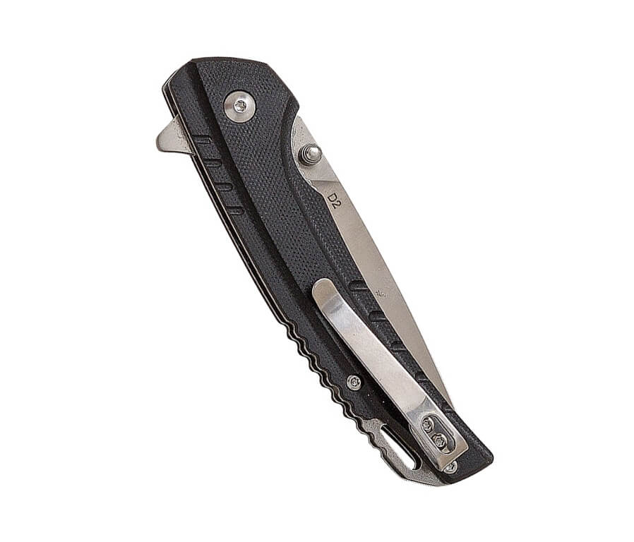 JKR Pro tactical knife with G10 handle and 8 cm D2 steel blade