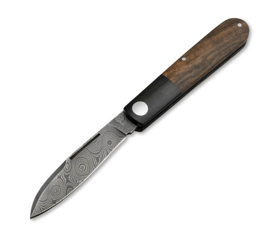 Boker Barlow Prime Tirpitz-Damast navaja de colección con hoja de...