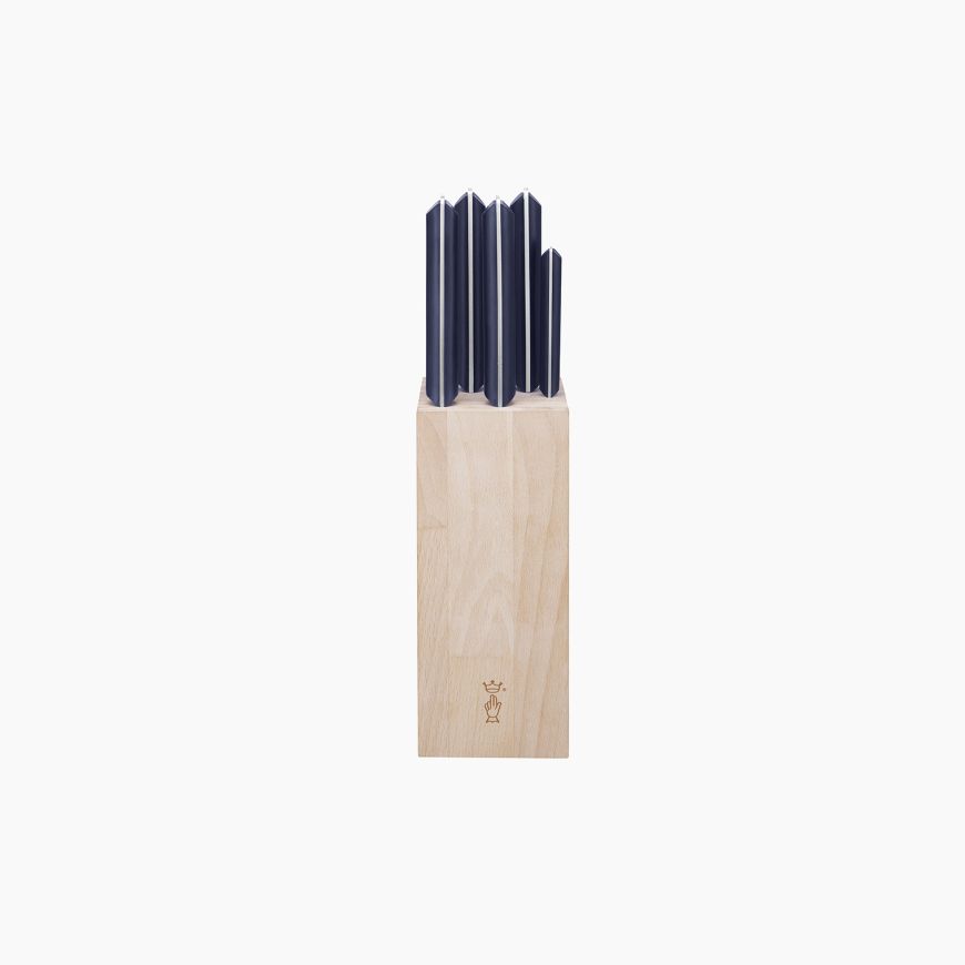 Intempora Opinel ceppo in legno premium con 5 coltelli