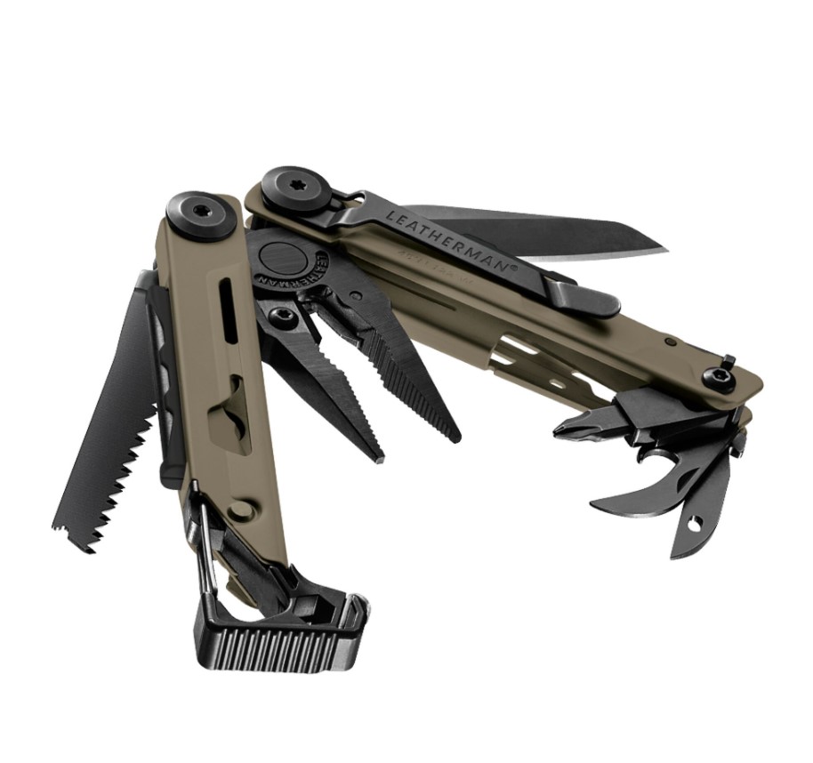Leatherman Signal Multi-Tool con manico Coyote Sand e hardware nero con 19 usi