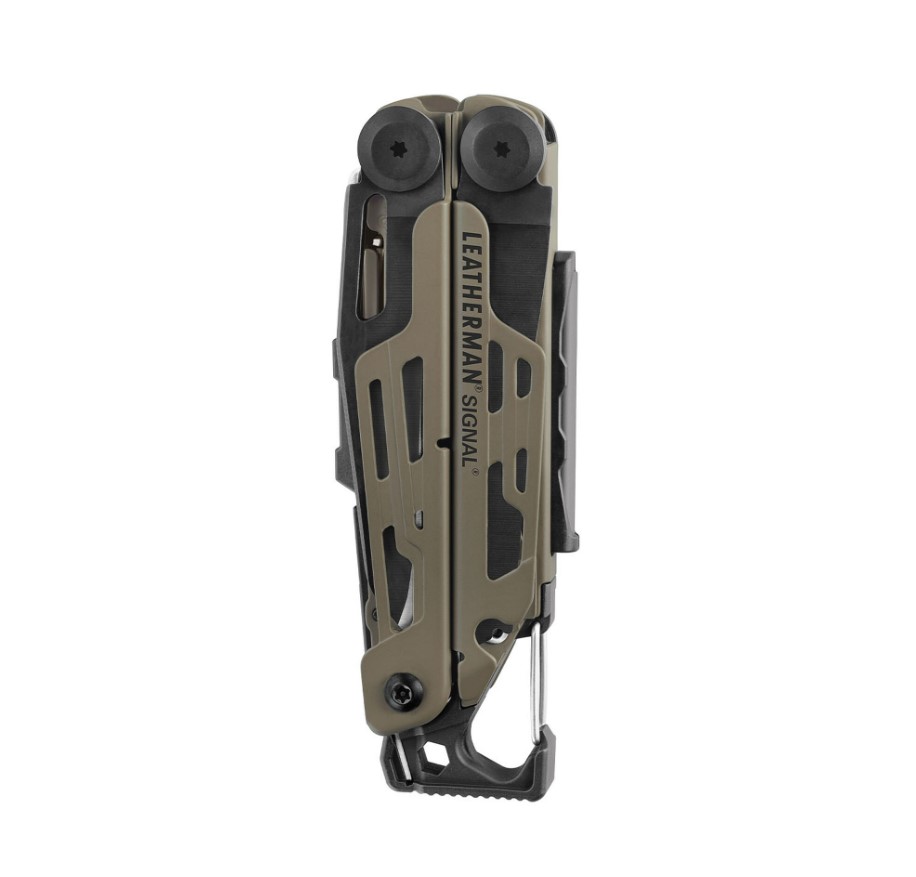 Leatherman Signal Multi-Tool con manico Coyote Sand e hardware nero con 19 usi