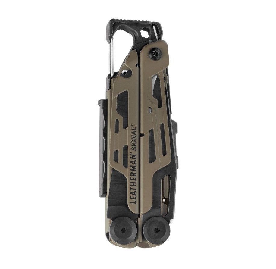 Leatherman Signal Multi-Tool con manico Coyote Sand e hardware nero con 19 usi