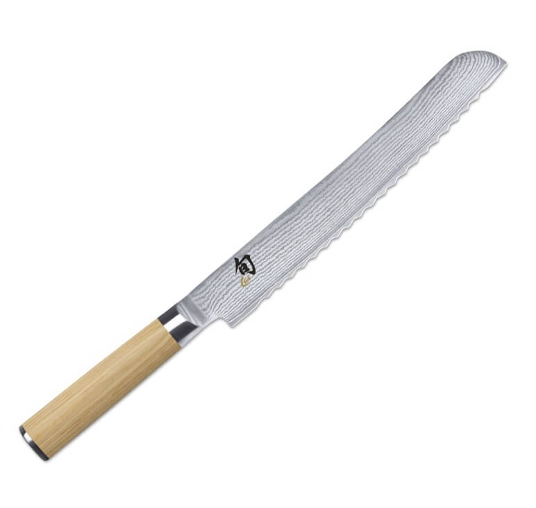 Cuchillo panero KAI Shun Classic White con hoja dentada de 23 cm ...
