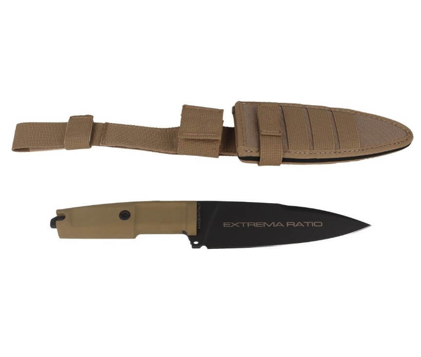 Extrema Ratio Shrapnel ein schwarzes taktisches Messer mit 157 mm Klinge