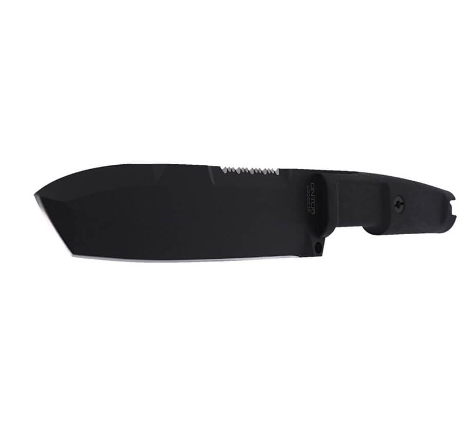 Cuchillo militar Extrema Ratio Ontos con hoja negra y funda negra
