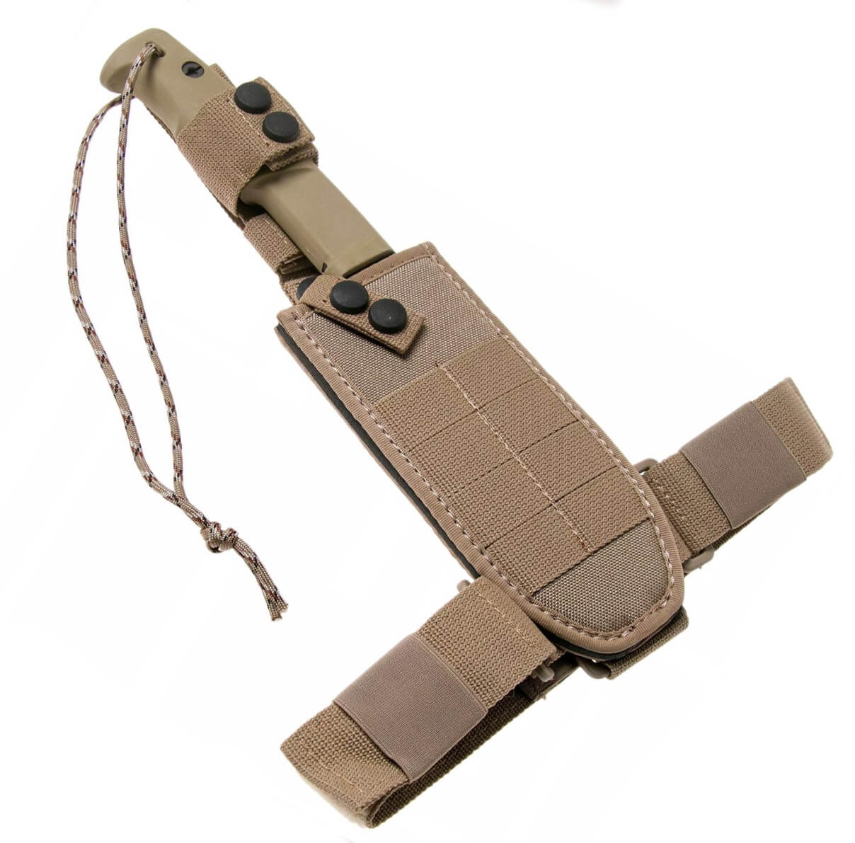 Couteau tactique et de survie Extrema Ratio Selvans avec manche désert