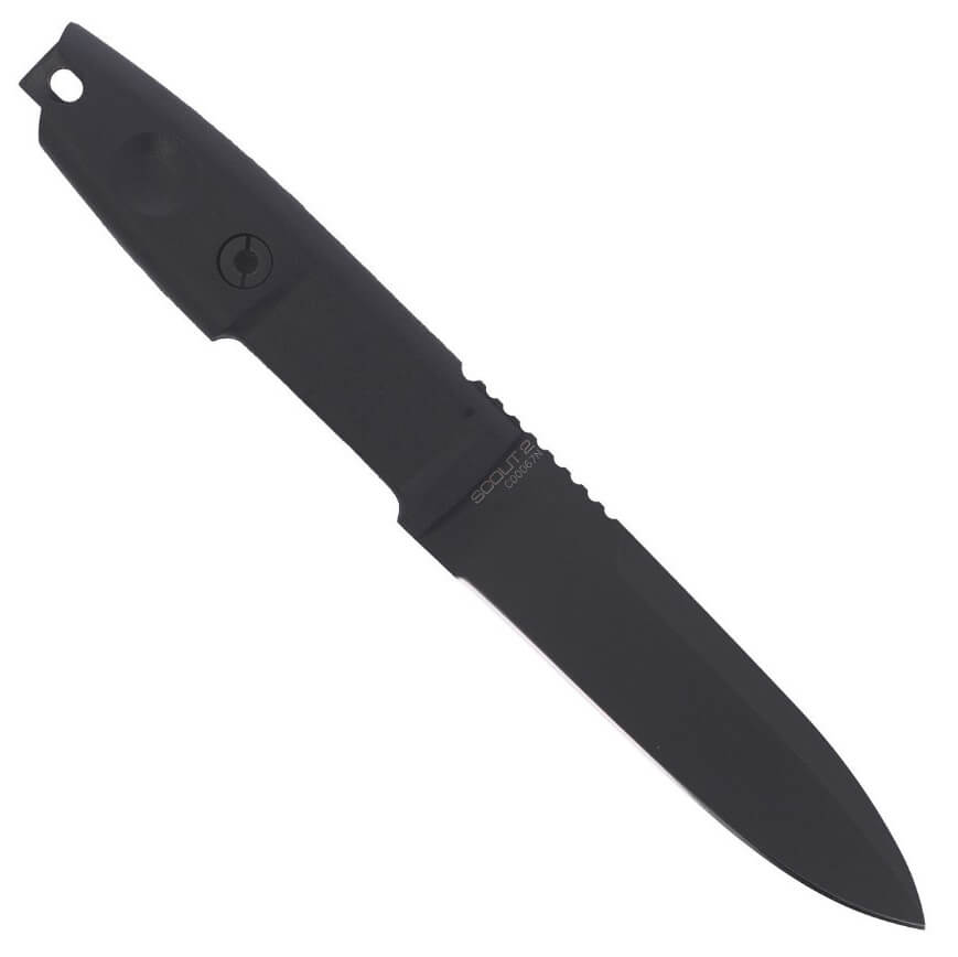 Couteau tactique Extrema Ratio Scout 2 Black avec lame de 11,8 cm. Avec étui en kydex.