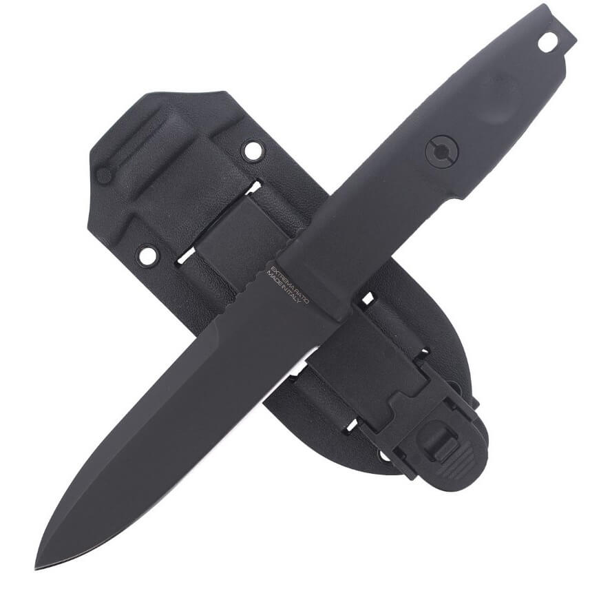 Couteau tactique Extrema Ratio Scout 2 Black avec lame de 11,8 cm. Avec étui en kydex.