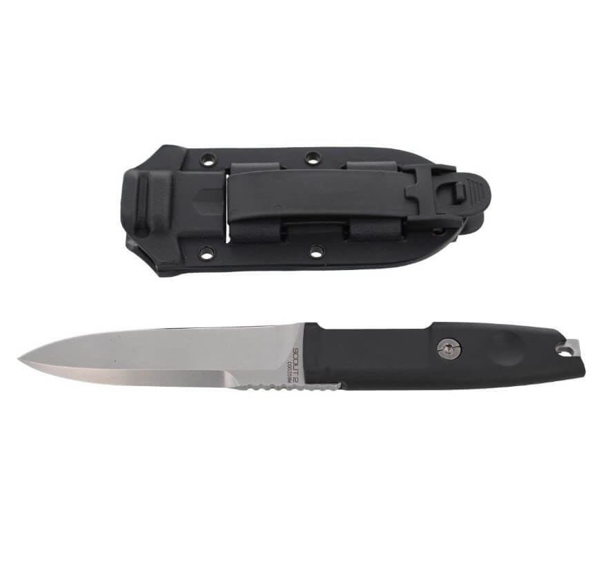 Couteau tactique Extrema Ratio Scout 2 Stone Washed avec lame de 11,8 cm. Avec étui en kydex.