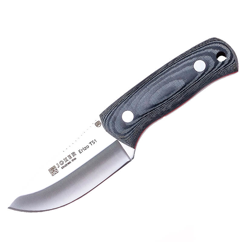 Cuchillo de supervivencia Joker Erizo TS1 con mango de micarta ne...