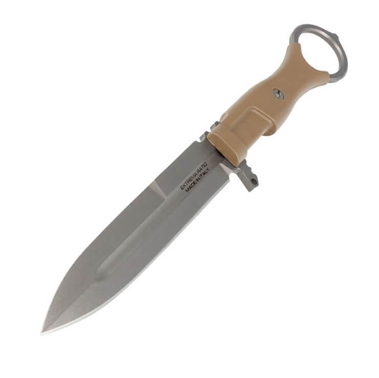 Cuchillo de combate Misericordia Desert de Extrema Ratio con mango de FRN y hoja de 118 mm