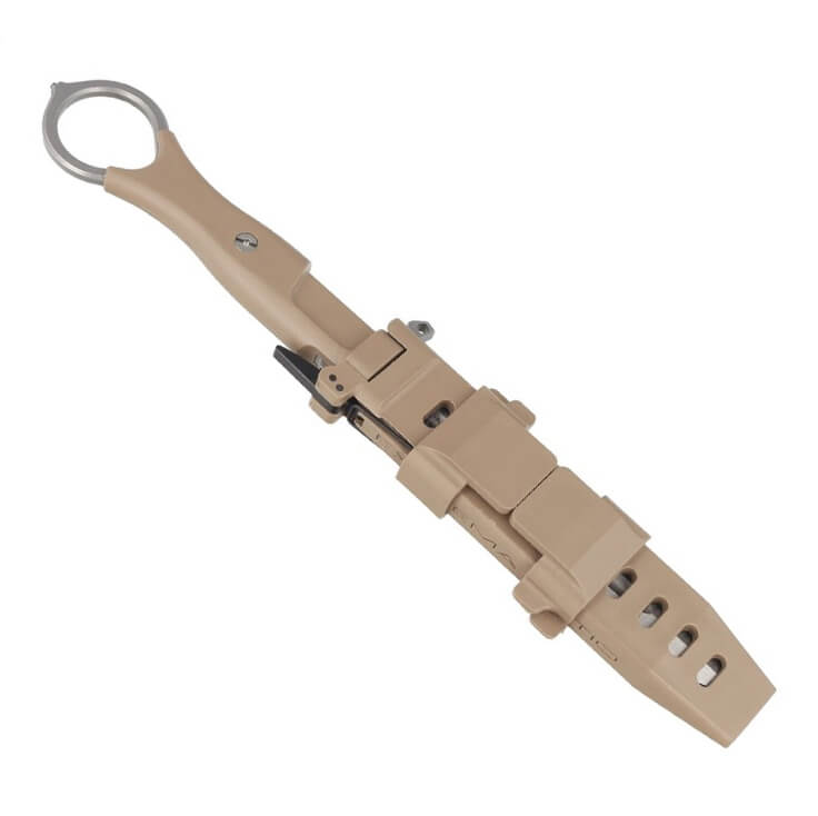 Cuchillo de combate Misericordia Desert de Extrema Ratio con mango de FRN y hoja de 118 mm