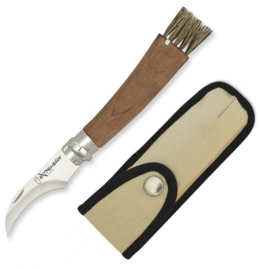 Navaja corta setas con mango de madera con bloqueo girolock y hoj...